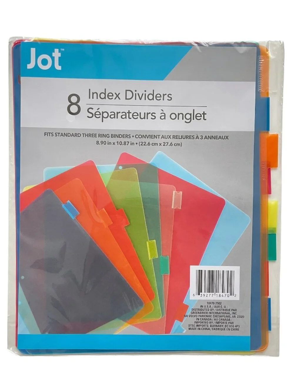 Jot 8 Index Dividers